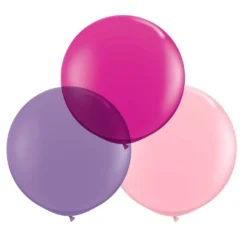 Unique 24" Round Balloons - Pink Mix