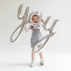 33" YAY Silver Script Balloon