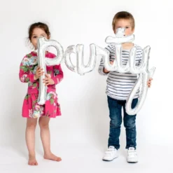 Anagram 39" Silver Party Script Balloon
