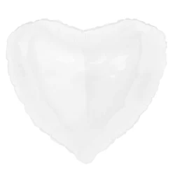 Giant White Heart Foil Balloon 36"