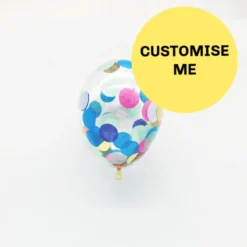 5" Mini Custom Made Confetti Balloons (3 Pack)