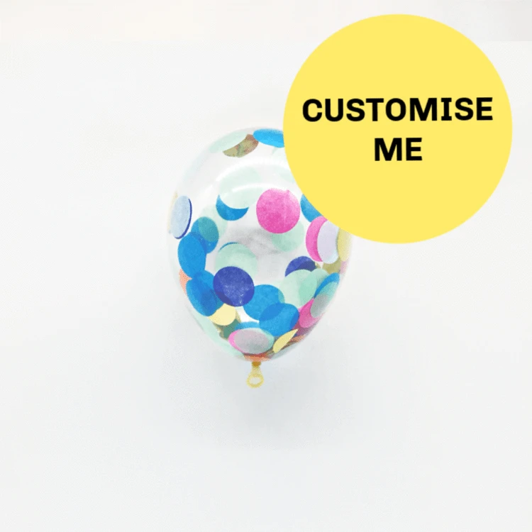 5" Mini Custom Made Confetti Balloons (3 Pack)