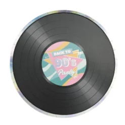 Retro 90's Vinyl Paper Plates (8 Pack)