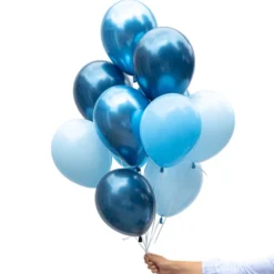 Blue Denim Balloon Mix (12 Pack)