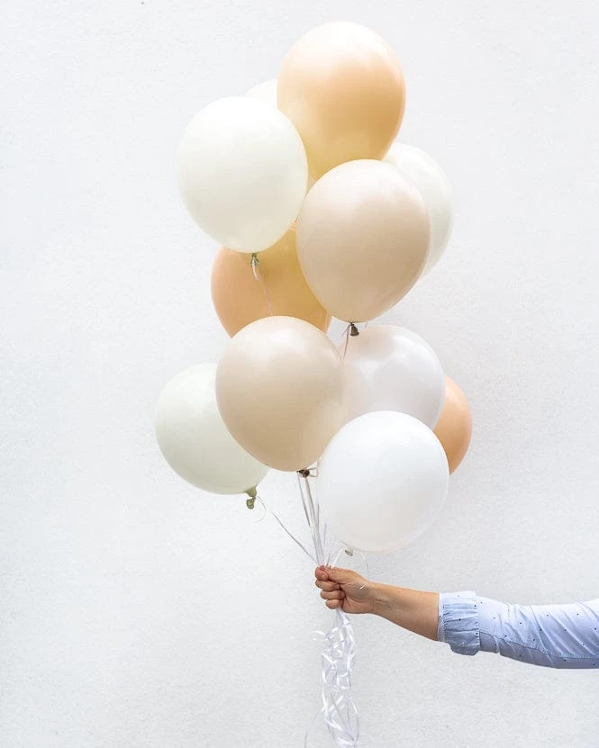 Cotton Cream Balloon Mix (12 Pack) - Image 2