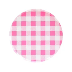 Pink Gingham Plates - Small (8 Pack)
