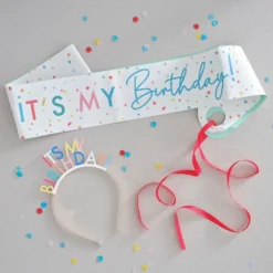 Ginger Ray Birthday Sash & Headband Set