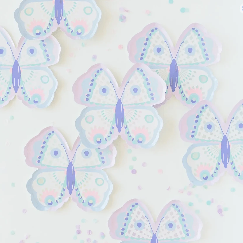 Butterfly Shape Party Plates (8 Pack) - Image 4
