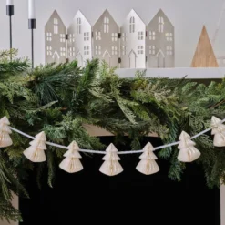 Ginger Ray Christmas Tree Honeycomb Garland - Cream