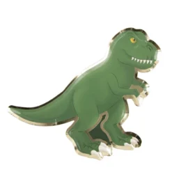 Dinosaur Shaped Paper Plates (8 Pack)