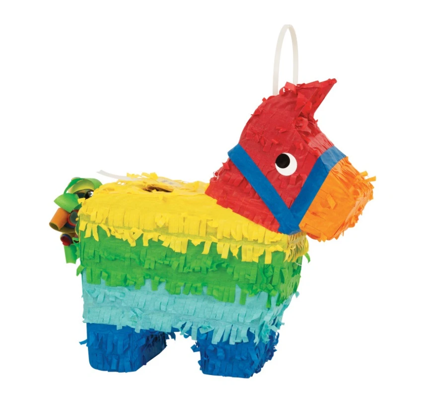Unique Small Rainbow Donkey Pinata