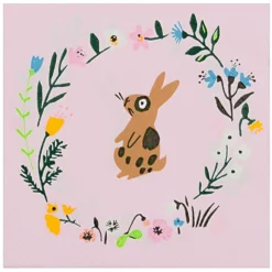 Bunny Flower Wreath Napkins