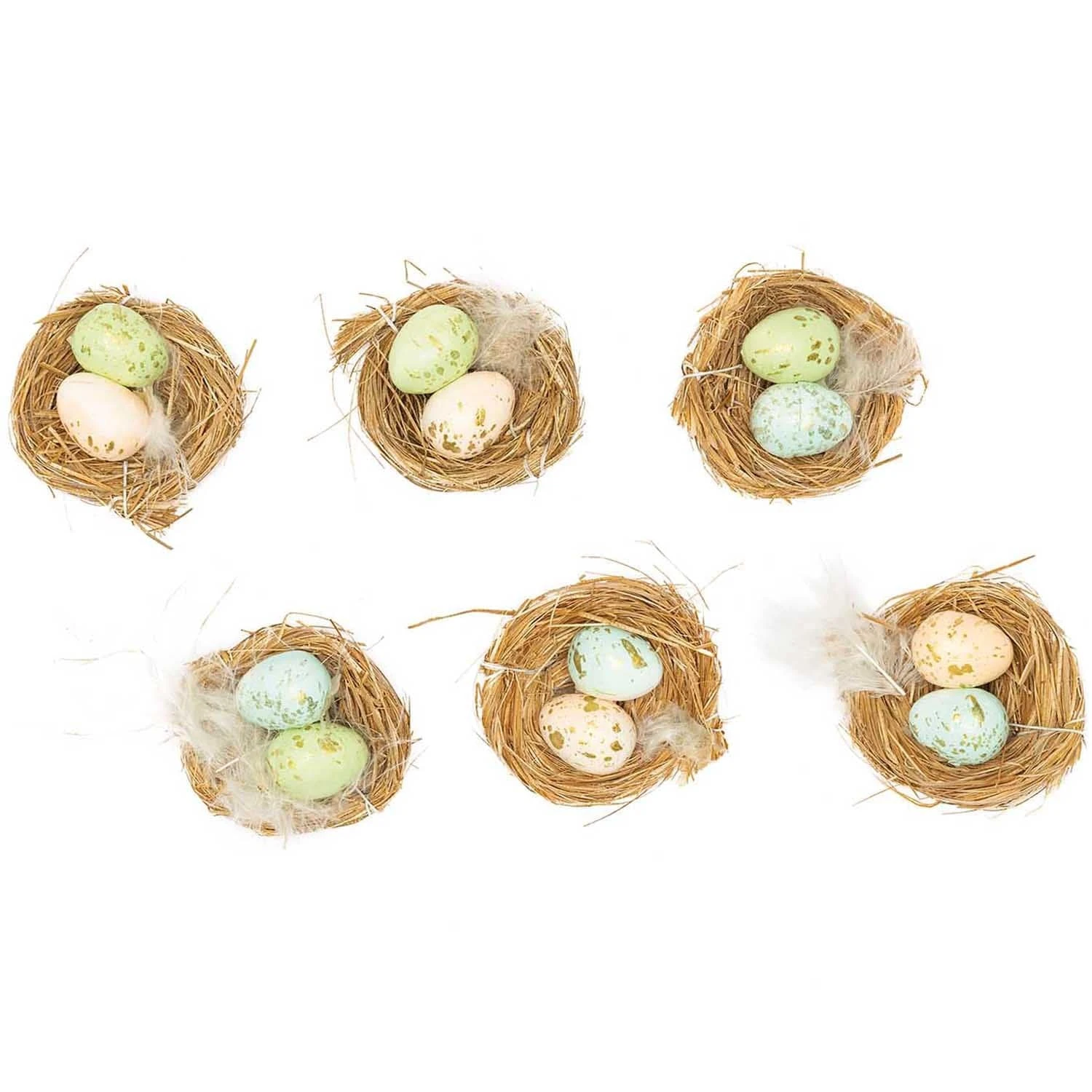 Easter Egg Nests (pack Of 6 Nests) - Pastel