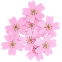 Cherry Blossom Felt Flower Embellishments