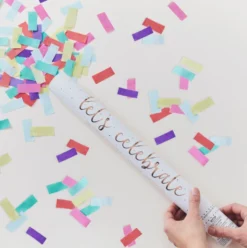Ginger Ray Giant Confetti Cannon - Eco Rainbow