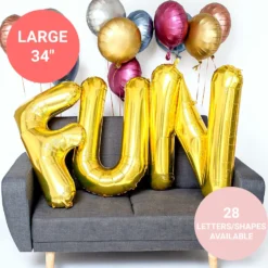 Giant Balloon Letters - Gold 34"