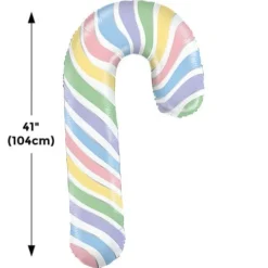 Giant Pastel Candy Cane Balloon 41"