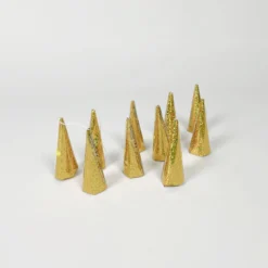 Unique Holographic Cone Party Poppers - Gold (10 Pack)