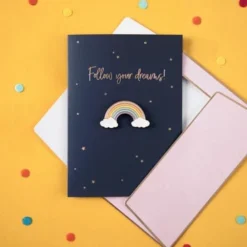 Dreams Birthday Card With Enamel Pin