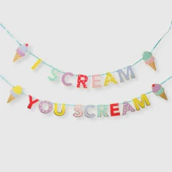 Large Ice Cream Party Banner