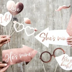Wedding Photo Props - Rose Gold