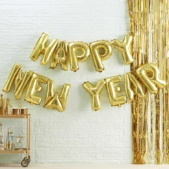 Ginger Ray Happy New Year Balloon Bunting - Gold