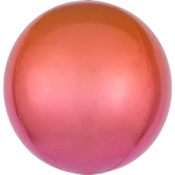 AMSCAN Ombre Orb Balloon - Coral Red