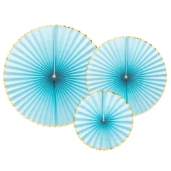 Luxe Fan Rosettes - Pale Blue