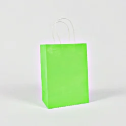 Party Bags WIth Handles - Lime Green (6 Pack)