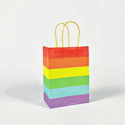 Party Bags WIth Handles - Rainbow (6 Pack)