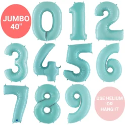 Giant Balloon Numbers - Pale Blue 40"