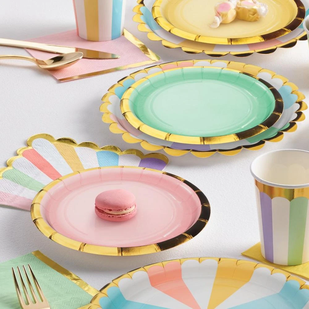 Creative Converting Small Pastel Mix Party Plates (8 Pack) - Image 2