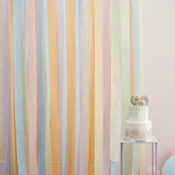 Ginger Ray Streamer Backdrop - Pale Pastels
