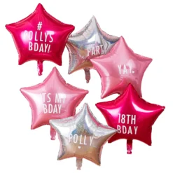 Ginger Ray Customisable Foil Star Balloons