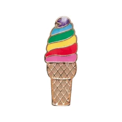Enamel Pin Badge - Rainbow Ice Cream