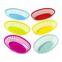 Talking Tables Cuban Plastic Food Baskets (6 Pack)
