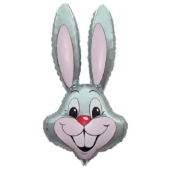 Anagram Bunny Rabbit Head Balloon - Grey