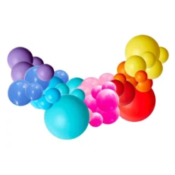 Large Balloon Garland - Rainbow Brights