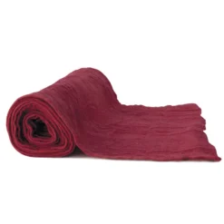 Deep Red Cotton Table Runner (3m)