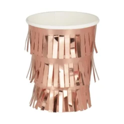 Ginger Ray Rose Gold Fringe Party Cups (8 Pack)