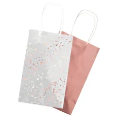 AMSCAN Rose Gold Splatter Party Bags (8 Pack)