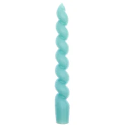 Spiral Candle - Aqua 18cm