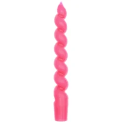 Spiral Candle - Neon Pink 18cm