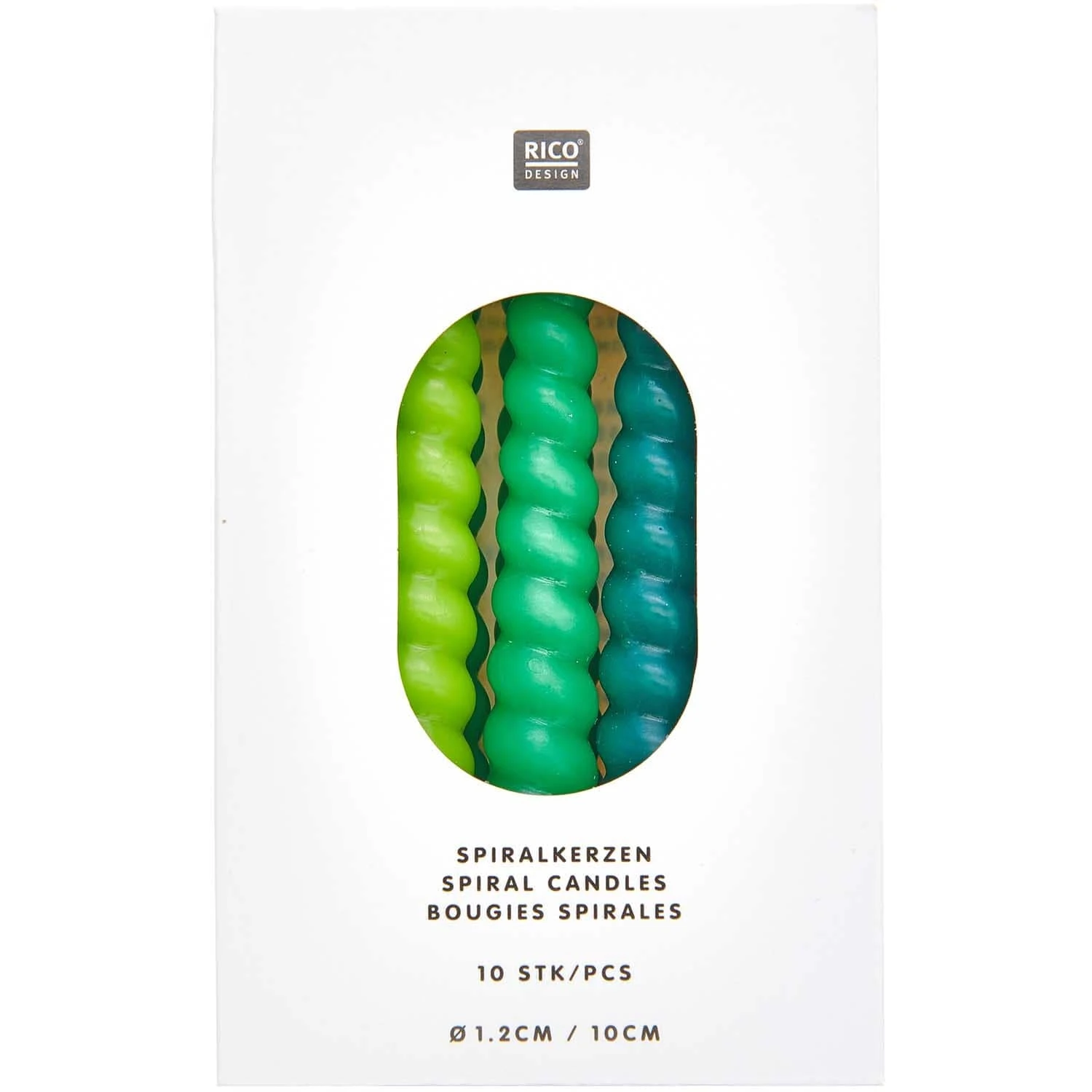 Spiral Candles Mix - Smoky Green - Image 2