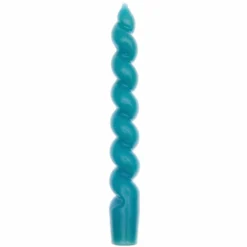 Spiral Candle - Teal 18cm