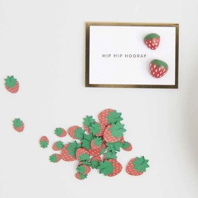 Wooden Confetti - Strawberries - Image 2