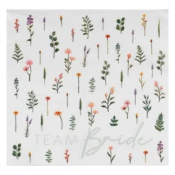 Ginger Ray Team Bride Floral Napkins