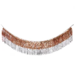 Layered Fringe Garland - Champagne & Silver