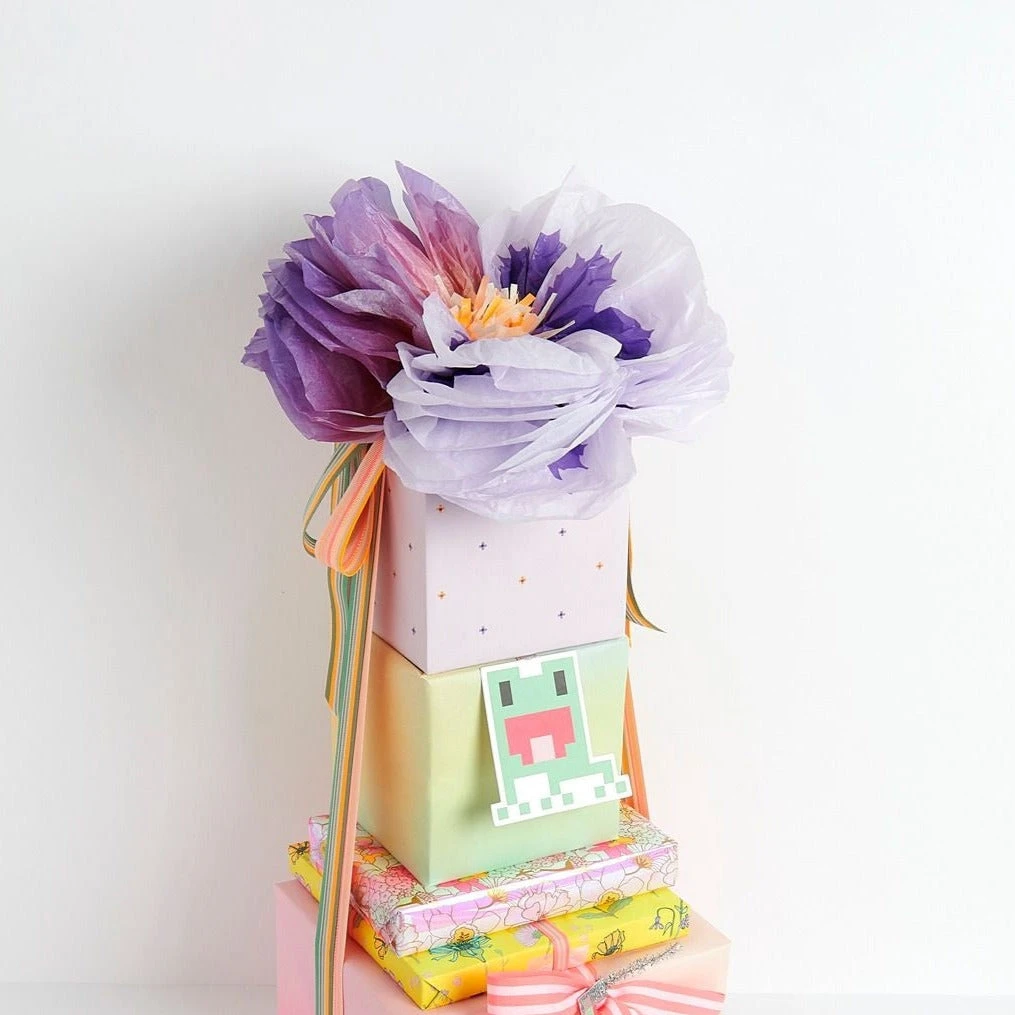 Lilac Paper Pansies - 28cm (2 Pack) - Image 2