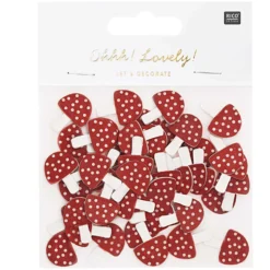 Wooden Confetti - Toadstools